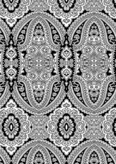 Fabric texture, floral vintage, black and white seamless, home textile, upholstery texture wrap.