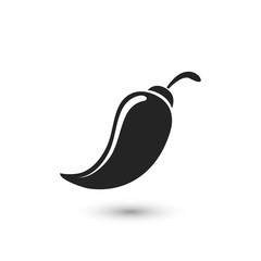 Chili icon. Pepper icon. vector illustration flat style