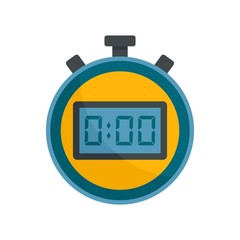 Sport stopwatch icon. Flat illustration of sport stopwatch vector icon for web design