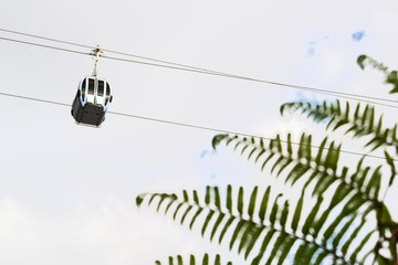 Obraz premium cable car cableway to botanical garden in Funchal , Madeira island