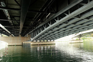 Naklejka premium Pont de Lyon vu par dessous