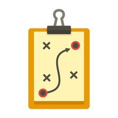 Sport tactical board icon. Flat illustration of sport tactical board vector icon for web design