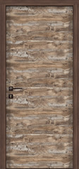 Door texture, natural wood color for loft style interior front view 3D render.