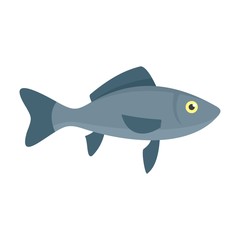 Sea fish icon. Flat illustration of sea fish vector icon for web design