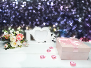 gift box and hearts greeting card valentine's day love holiday