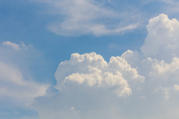 Blue sky background with clouds