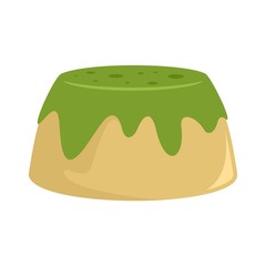 Matcha cake icon. Flat illustration of matcha cake vector icon for web design