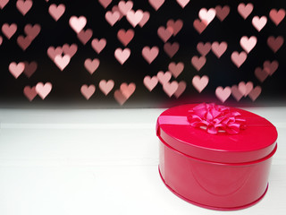 gift box and hearts greeting card valentine's day love holiday