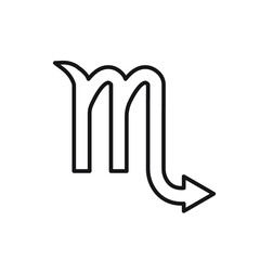 Scorpio symbol line icon vector