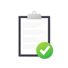 Clipboard with checklist icon. Clipboard with checklist icon for web. Vector illustration.