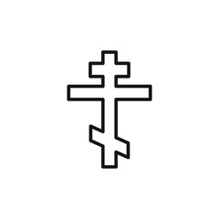 Orthodox Cross icon vector symbol