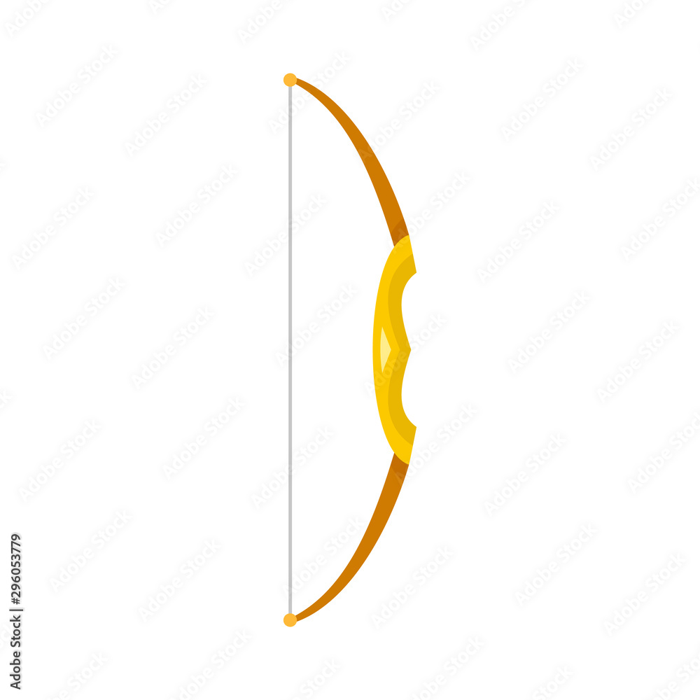 Sticker Archery bow icon. Flat illustration of archery bow vector icon for web design