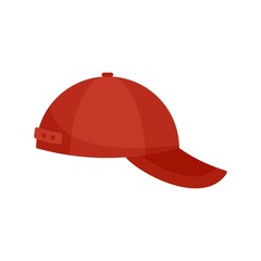 Baseball cap icon. Flat illustration of baseball cap vector icon for web design