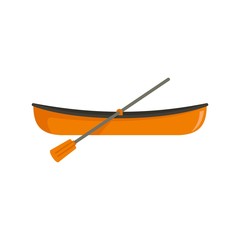 Lake boat icon. Flat illustration of lake boat vector icon for web design