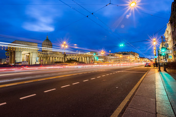 evening Nevsky prospect. Saint Petersburg