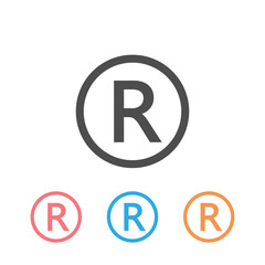 R symbol copyright vector image. Icon