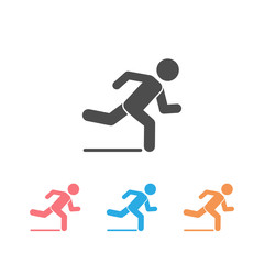 Runner icon set. Logo element vector illustration. Runner symbol design. colored collection. Runner concept. Can be used in web