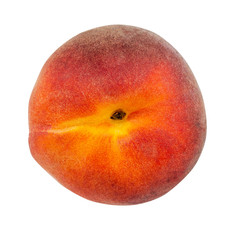 Peach isolated on white background with clipping path