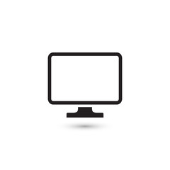 Television, TV icon on white vector illustration