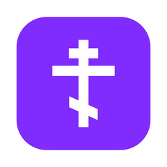Obraz premium Orthodox Cross Emoji vector
