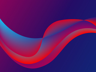 Abstract gradient curve deisgn vector background