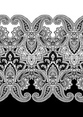 Fabric texture, floral vintage, black and white seamless, home textile, upholstery texture wrap.