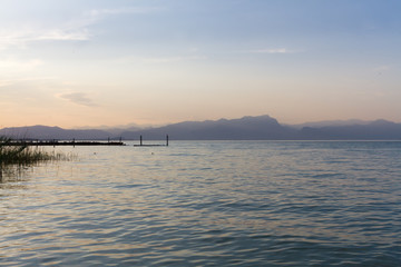 Lake Garda in sunset