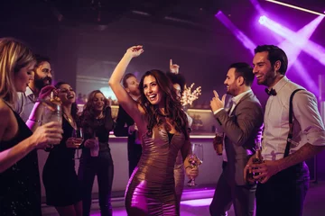 Fotobehang Feeling free on the dance floor © bernardbodo