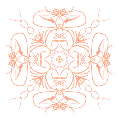DIGITAL PRINT OF MANDALA SHAPE ORNAMENT 