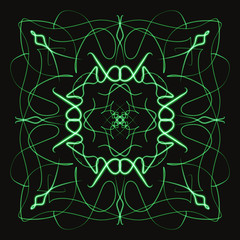 DIGITAL PRINT OF MANDALA ORNAMENT SHAPE