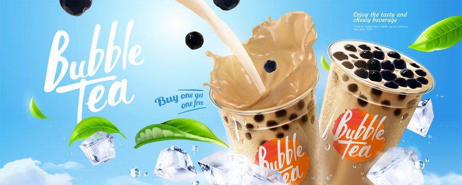 Bubble milk tea ads