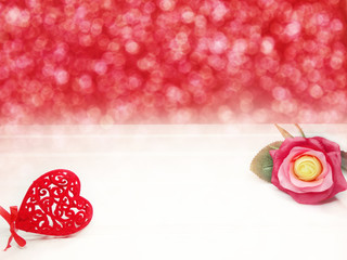 heart and rose flower background valentine's day love