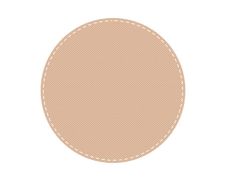 Runder Flicken mit Naht