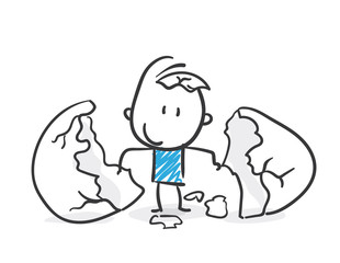 Stickman Blue: Birth, Birthday, Egg. (Nr. 141)