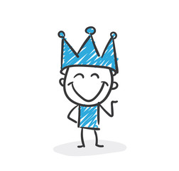 Stickman Blue: King, Crone. (Nr. 150)	