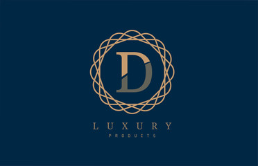 Obraz premium luxury letter D logo alphabet for company logo icon design