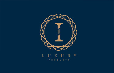 luxury letter I logo alphabet for company logo icon design