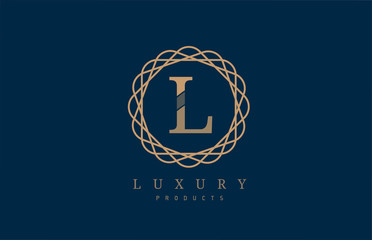 luxury letter L logo alphabet for company logo icon design