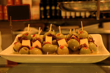 Fresh food in the market hall of barcelona, Catalonia - Spain