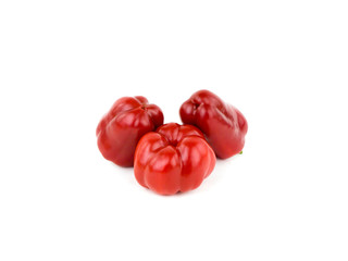 Red peppers on a white background