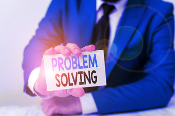 Handwriting text writing Problem Solving. Conceptual photo process of finding solutions to...