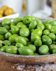 Fresh green olives / raw olives
