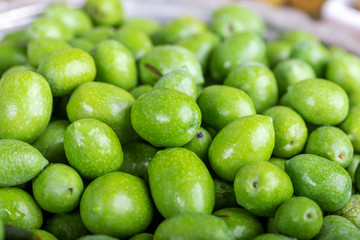 Fresh green olives / raw olives