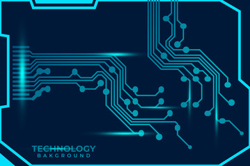 Abstract futuristic digital technology background. Circuit board design background. Vector illustration eps 10.