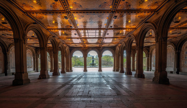 Bethesda Terrace and Fountain Stock Image - Image of view, bethesda:  91208491