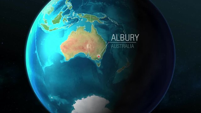 Australia - Albury - Zooming from space to earth