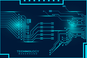 Abstract futuristic digital technology background. Circuit board design background. Vector illustration eps 10.