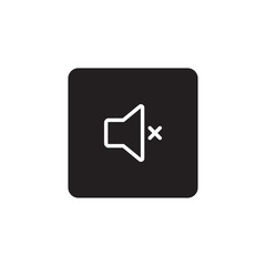 Mute speaker icon symbol vector