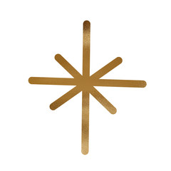 Celestial gold element for decoration and clipart on the white isolated background.