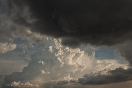 fluffy clouds in the sky